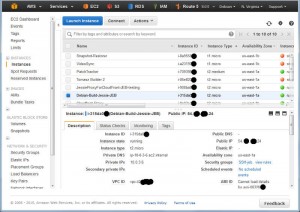 EC2 instance list