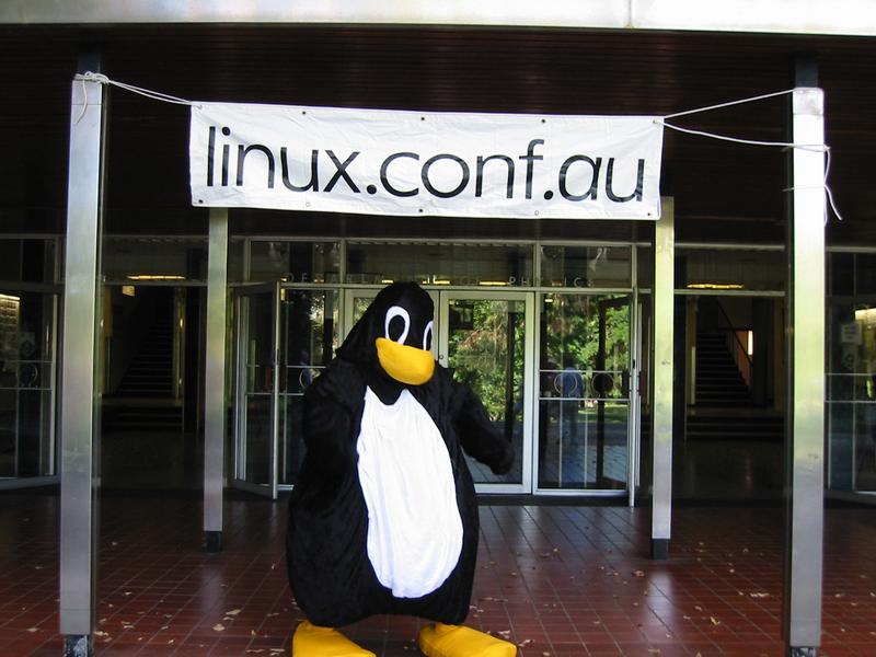 Tux at Linux.conf.au 2003